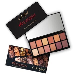 NEW 12 BUILDABLE COLORS LA GIRL GET FEVERISH EYESHADOW TAN BROWN PALETTE NWT
